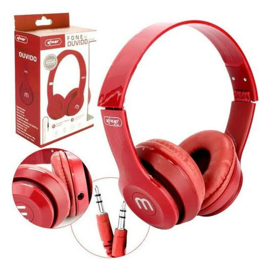 Fone de Ouvido Headset com fio P2 3.5mm Knup - KP-429