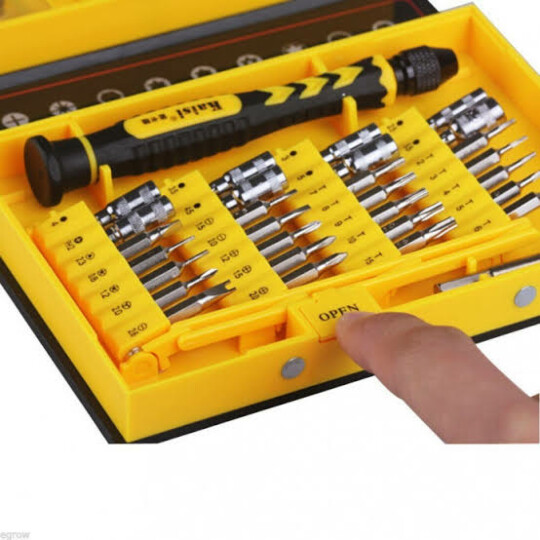 Conjunto de Chave de Fenda Magnética 38 Em 1 para Consertos de Smartphones e Notebooks Profissional - KLTE-3801/ 6097A
