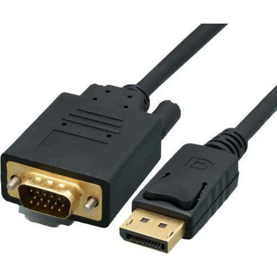 Cabo Displayport para VGA 1,80 metros Macho + Macho - LT-206