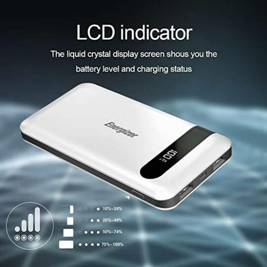 Power Bank Carregador Portátil High-Tech Energizer 10.000mAh - UE10036 BK