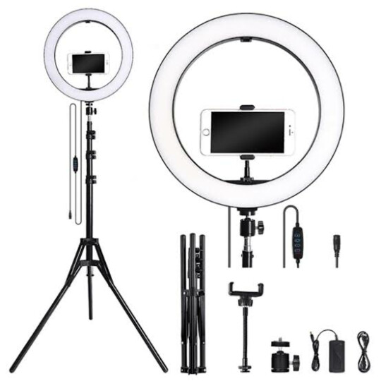Ring Light 12 Polegadas + Tripé 2.10 Metros Led 3 cores Usb - LEY-272