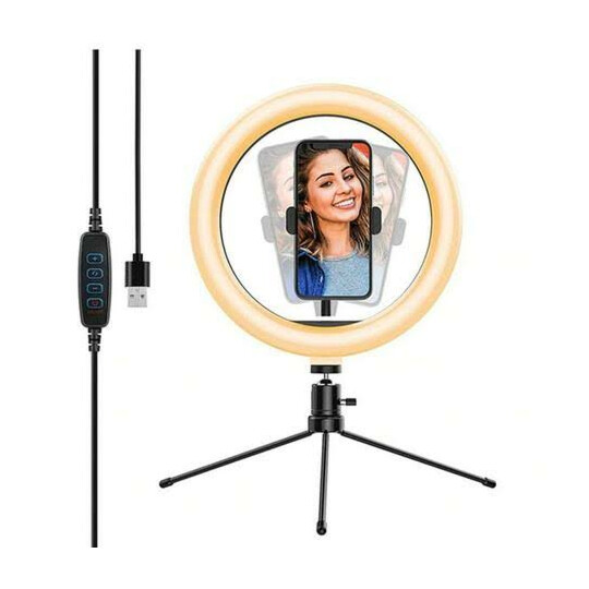 Ring Light 8 Polegadas Usb Led com Tripé de Mesa - LEY-271