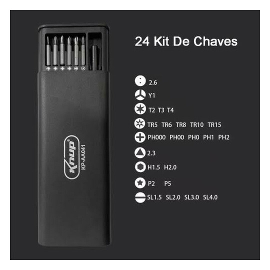 Kit Chaves de Precisão 24 em 1 para Manutenção KNUP - KP-AA041