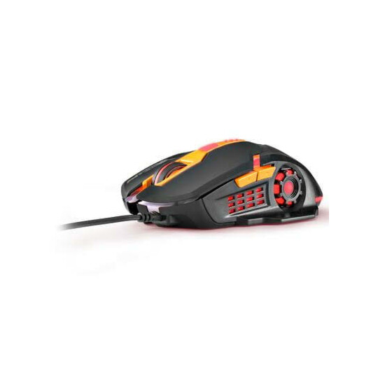 Mouse Gamer Multilaser 2400dpi 6 Botões Preto/Laranja - M0270