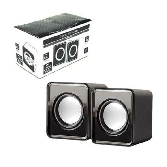 Caixa de Som Usb 2.0 Mini 3W para Computado e Notebook - SP151