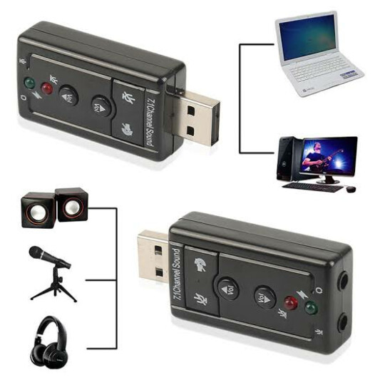 Placa de Som Externa 7.1 Adaptador Usb - CW / SK-71 Reling