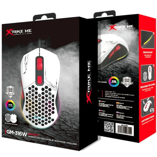 Mouse Gamer Customizável Xtrike-ME GM-316W Branco