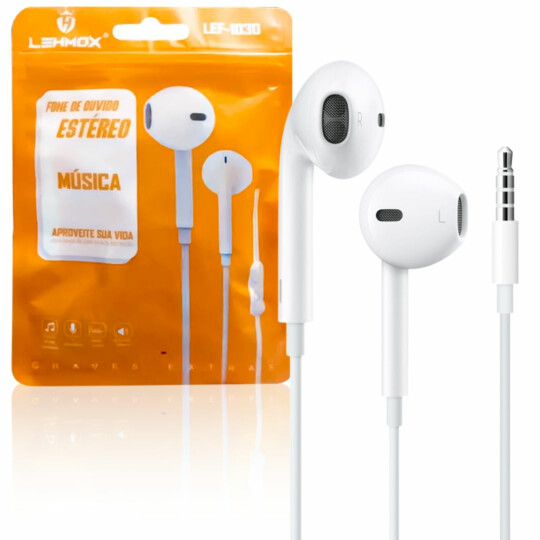 Fone de Ouvido Estéreo com Microfone Lehmox - LEF-1030