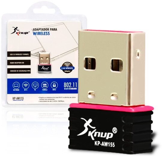 Adaptador Wireless 150mb/s Usb 2.0 KNUP - KP-AW155