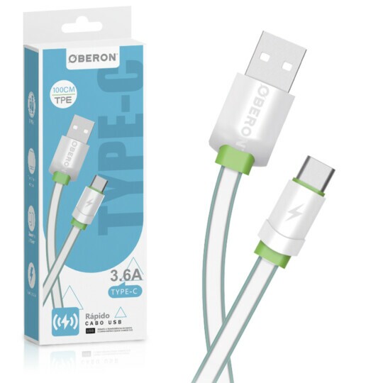 Cabo Tipo C USB 3.6A com 1 Metro OBERON - OR-CO13/C1
