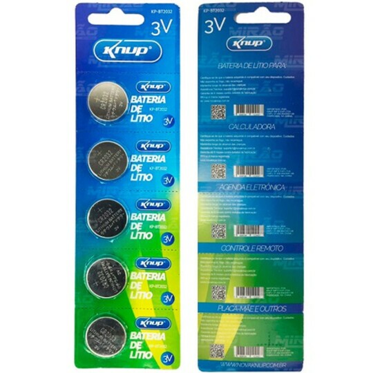 Kit 10x Cartelas Com 5 Unidades Bateria 3v Lithium-KP-BT2032