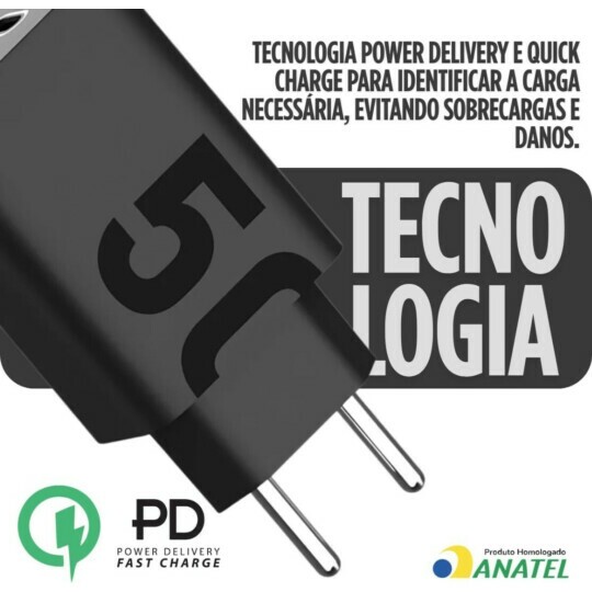 Carregador De Celular Turbo 50w Type-c + Usb Com Cabo 1 Metro Lehmox - LE-491 A+C