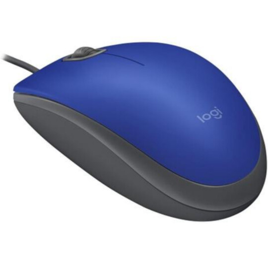 Mouse Logitech com fio Usb e Clique Silencioso Silent - M110 AZUL