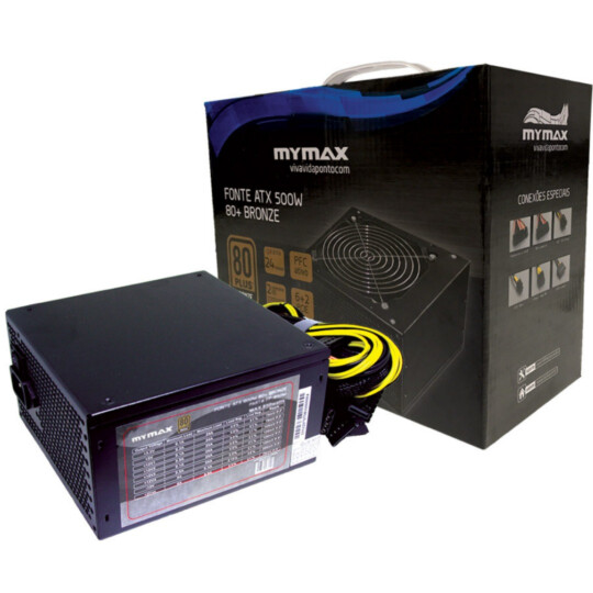 Fonte Gamer ATX Mymax 500W 80 Plus Bronze - MPSU/FP550W