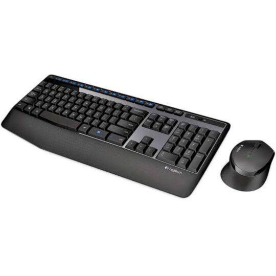 Kit Teclado e Mouse sem fio Logitech ABNT2 Preto - MK345
