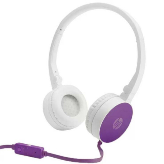 Fone Headset Dobrável HP Com Microfone P2 3,5mm Roxo - H2800 