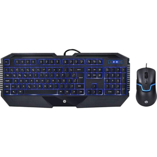 Kit Teclado + Mouse Gamer HP Usb Membrana com Led - GK1100