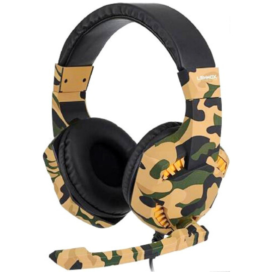 Headset Gamer com Microfone Camuflado Bege Lehmox - GT-F14