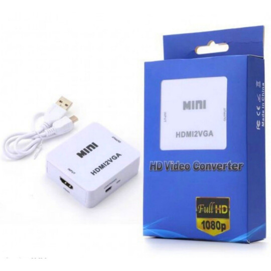 Mini Conversor Hdmi para VGA Adaptador de Vídeo HD - KAP-V095