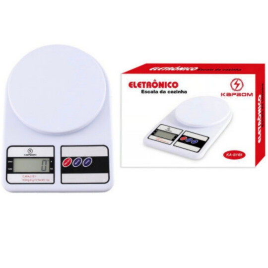 Balança Digital Portátil de Cozinha até 10kg - KA-B109