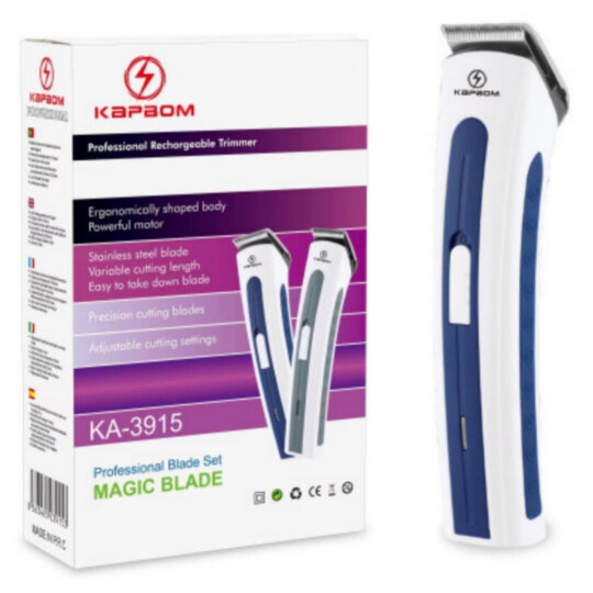 Máquina de Cortar Aparador de Pelos sem Fio Recarregável - KA-3915