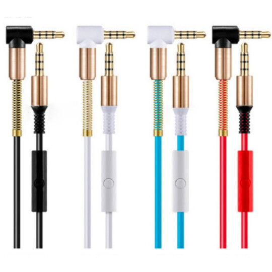 Cabo Auxiliar P2 com Microfone 1.2 Metros Kapbom - KAP-P2-V25