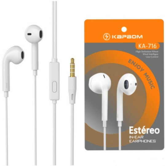 Fone de Ouvido com Fio e Microfone P2 3.5mm Kapbom - KA-716