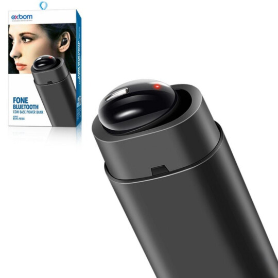 Fone de Ouvido Bluetooth Inpods Earbuds e Powerbank 1800mah 2 em 1 Exbom 03463 - BTWS-PBS80