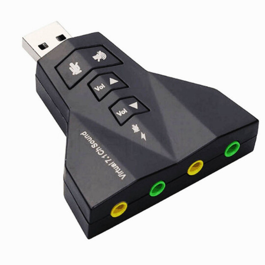 Placa de Som Usb 2.0 Duplo Externo 7.1 Canais - 03931 JP-309-4-01