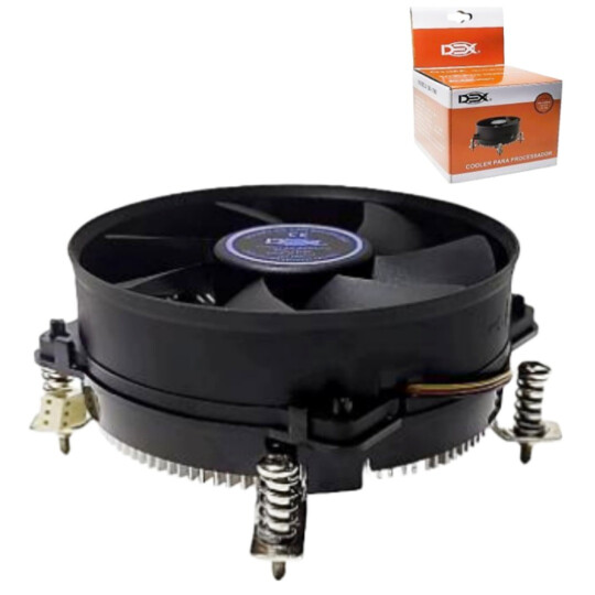 Cooler para Processador Intel LGA 1700/1155/1156 12V 2500Rpm 3 Pinos Dex - DX-1700