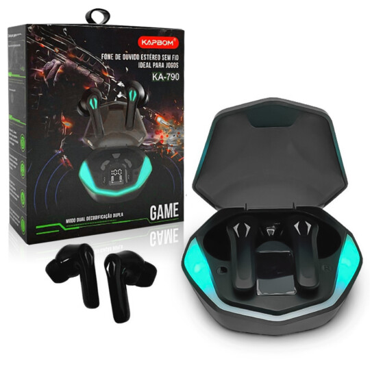 Fone de Ouvido Bluetooth Gamer com Led KAPBOM - KA-790