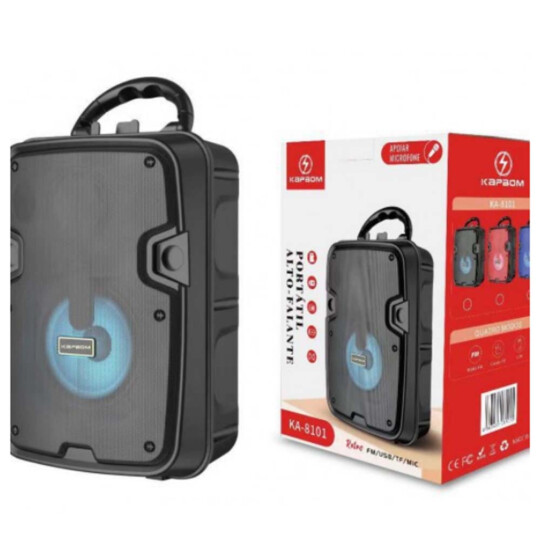Caixa de Som Bluetooth Portátil 5W USB/TF/FM - KA8101
