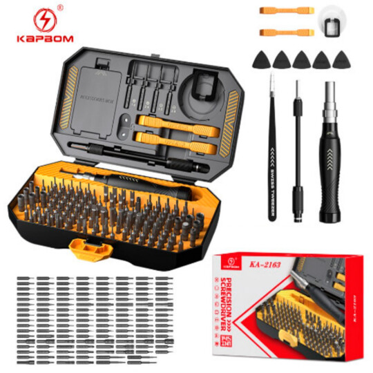 Kit de Chaves Profissional 145 Em 1 para Reparo e Manutenção KAPBOM - KA-2163