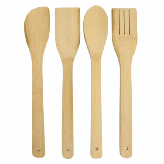 Kit Espátulas de Bambu 5 Peças TOP ÚTIL - TOP0724