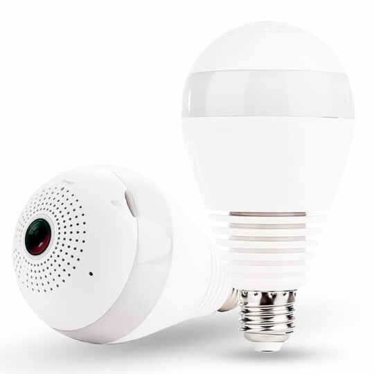 Camera Lampada Espiã de Segurança 360 Graus com Acesso Remoto - VR CAM