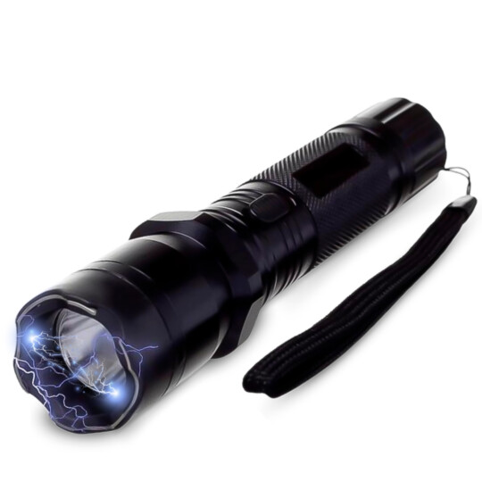 Lanterna Tatica LED com Taser de Choque Recarregável - LT-434 