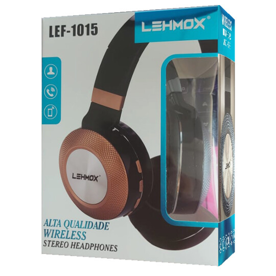 Fone De Ouvido Headphone Bluetooth Wireless Dobrável LEHMOX - LEF-1015