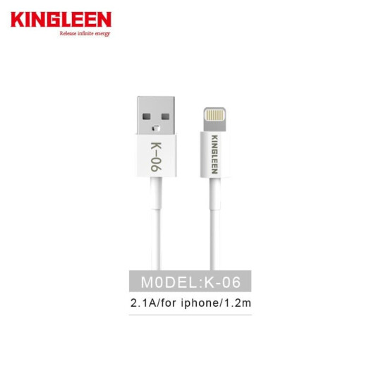 Cabo De Dados IOS Lightning 2.1A Kingleen 1 Metro - K06
