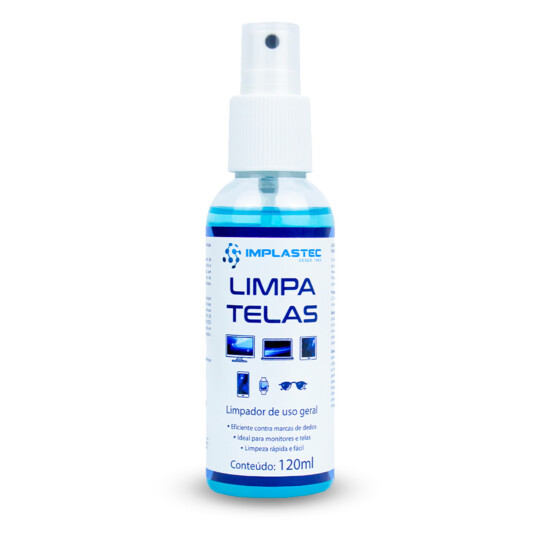 Limpa Telas 120ml sem Flanela IMPLASTEC - FR_120ML S/ EMBALAGEM