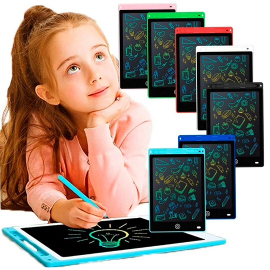 Lousa Magica Digital LCD Colorida Tablet Infantil 12 Polegadas - 04127