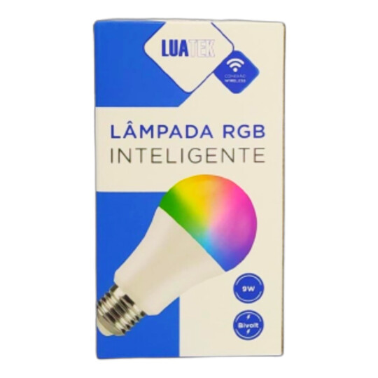 Lâmpada Inteligente RGB Led 9W WI-FI 110/240V 2700K-6500K Luatek - LSLA-800