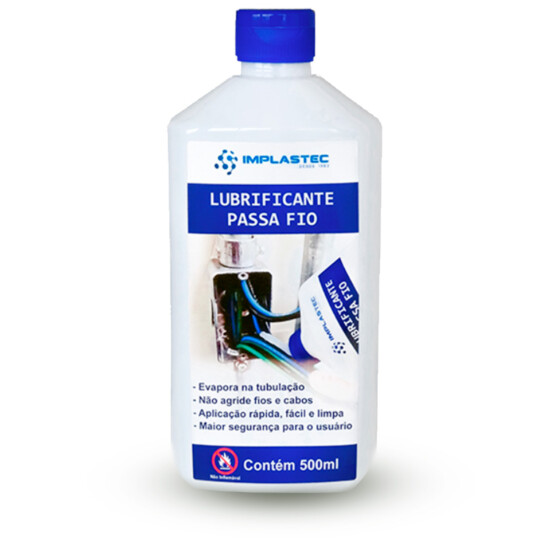 Lubrificante passa Fio para Instalações Elétricas 500ml IMPLASTEC - PALPF5009CX 