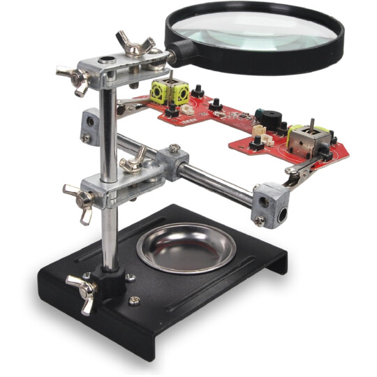 Lupa de Mesa 5x com Garras para Manutençao e Reparo ONISTEK ON-TY007