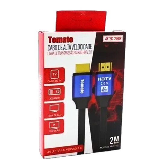 Cabo HDMI 3 Metros Alta Velocidade 4K Tomate - MHD-4113