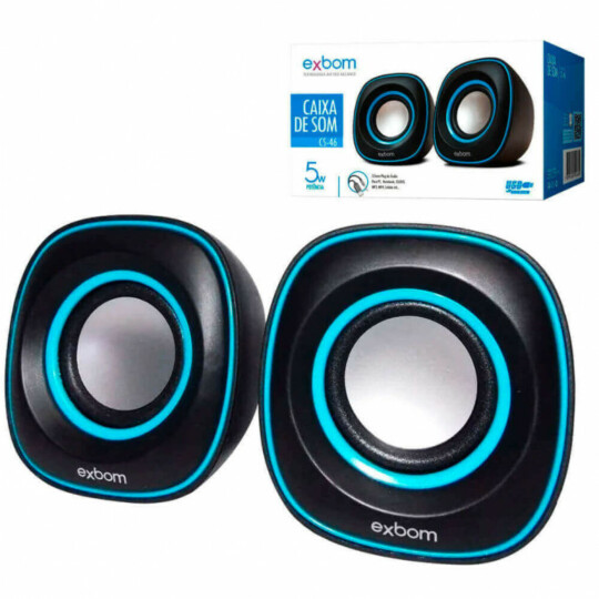 Mini Caixa de Som USB 2.0 5W RMS Exbom - CS-46