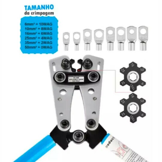 Alicate Crimpador Terminal de Compressão Exbom FRM-ACT6150
