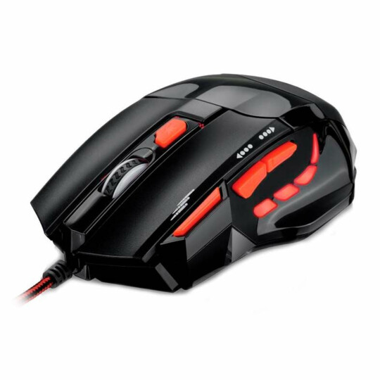 Mouse Gamer Multilaser Óptico 2400dpi com Quickfire Vermelho - MO236