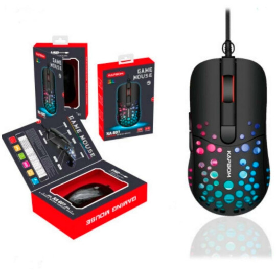 Mouse Gamer com Fio Usb e Iluminação Led Kapbom - KA-607