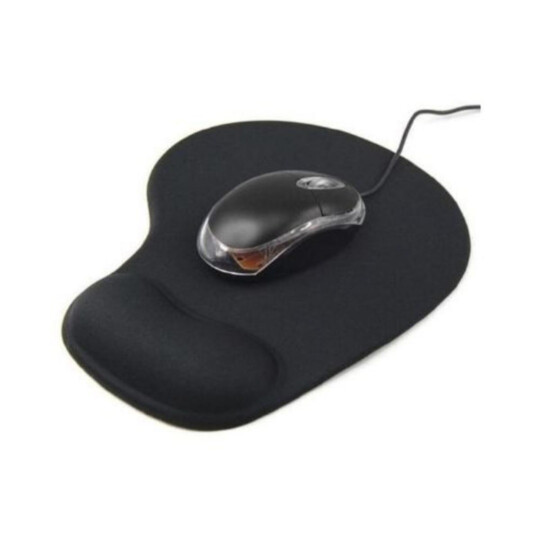 Mouse Pad Ergonômico Preto Com Apoio De Punho Anxin - SP-007