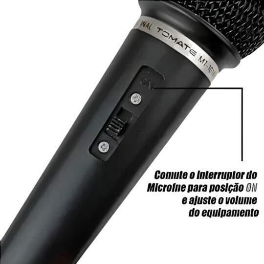 Microfone Profissional Dinâmico \Com Fio 3 Metros MT-1016